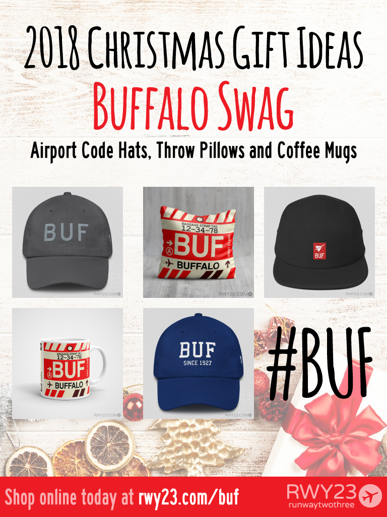 2018 Christmas Gift Ideas – BUF Buffalo Airport Code Swag – RWY23
