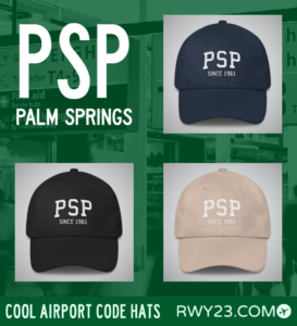 PSP Palm Springs Airport Code Hats